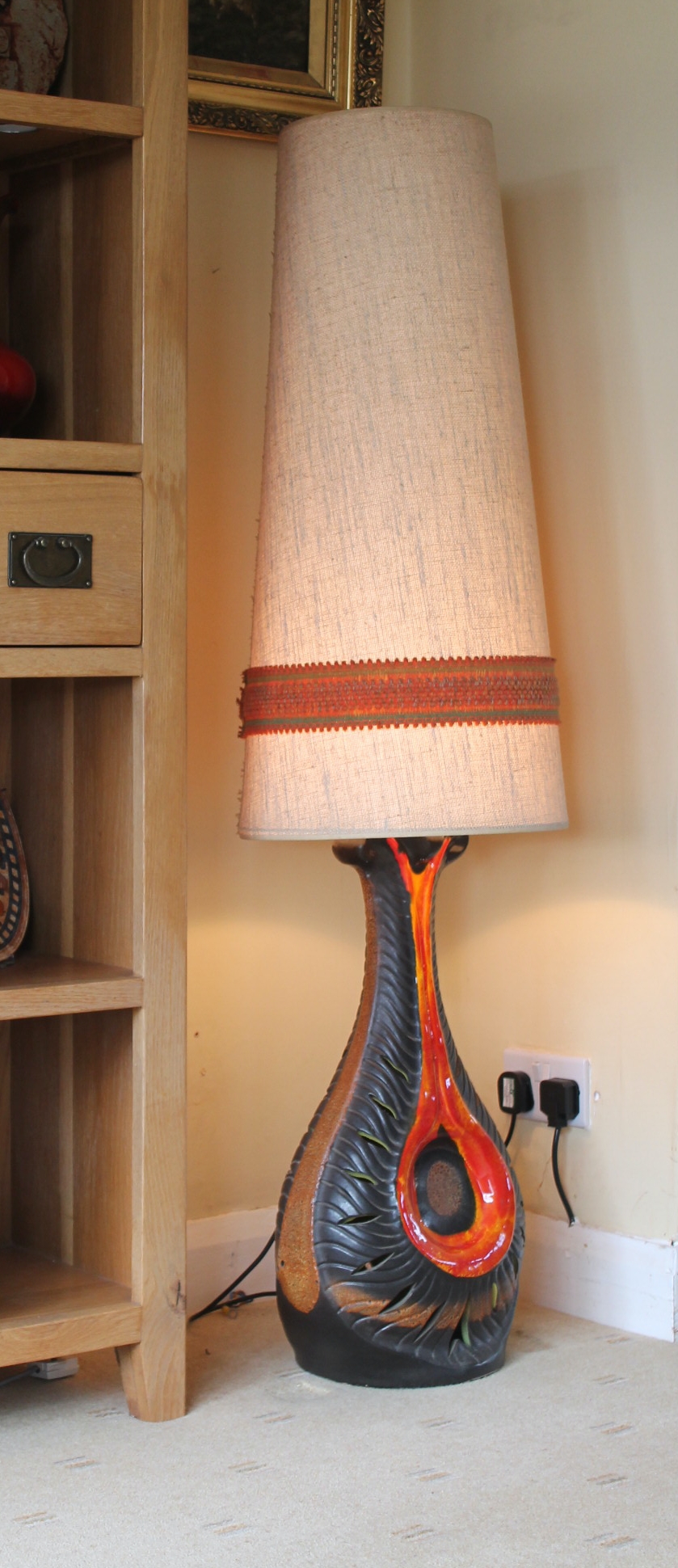 West German Ceramic Floor Lamp