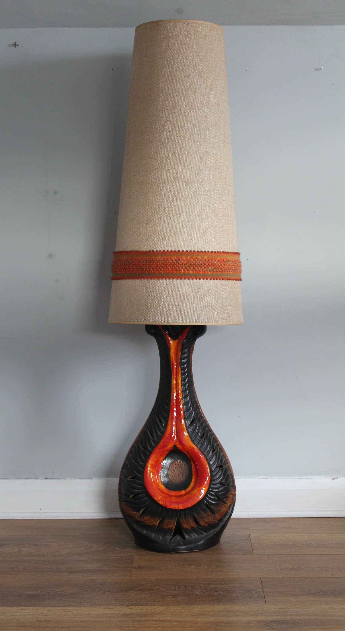 West German Ceramic Floor Lamp