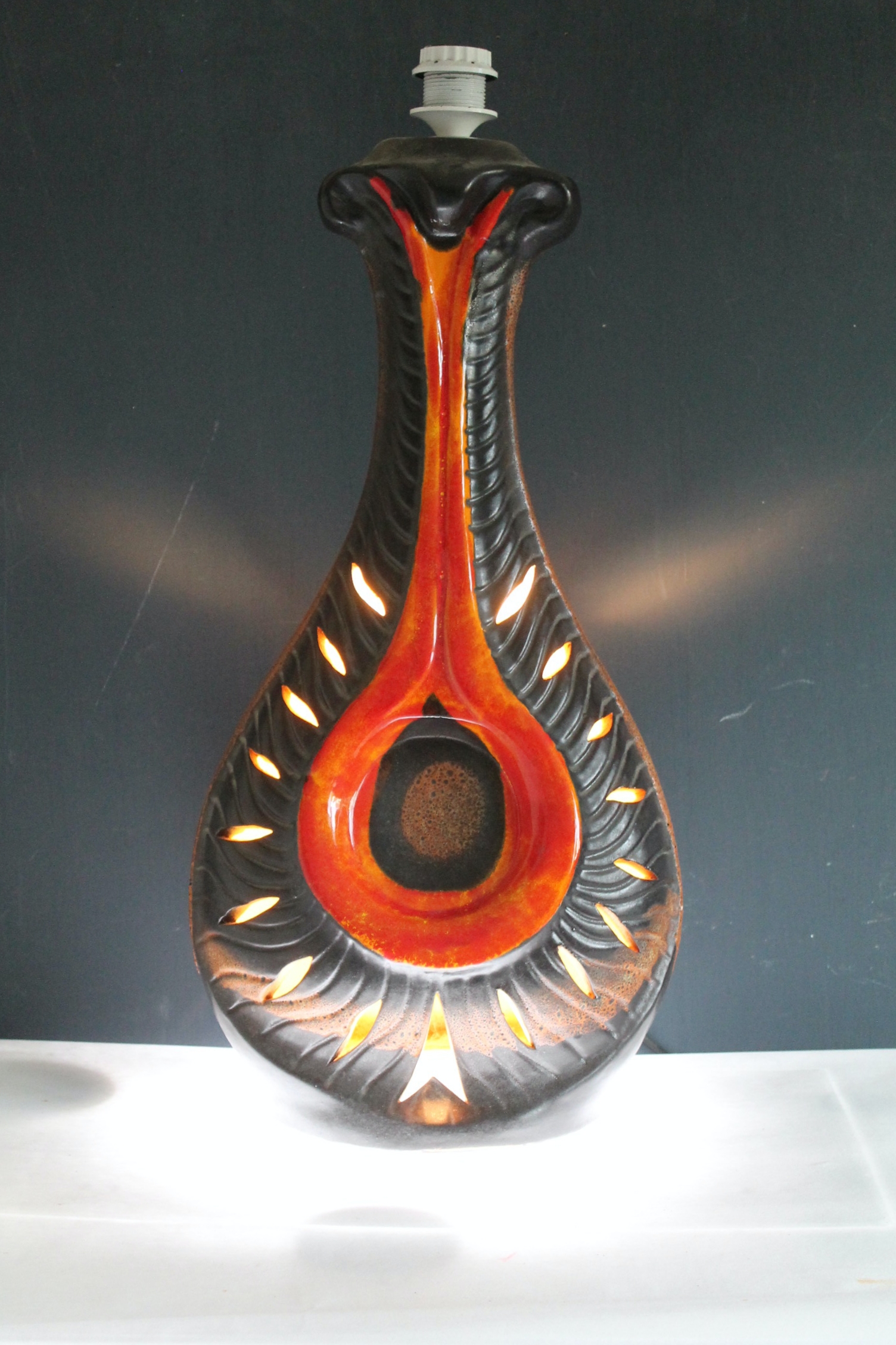West German Ceramic Floor Lamp