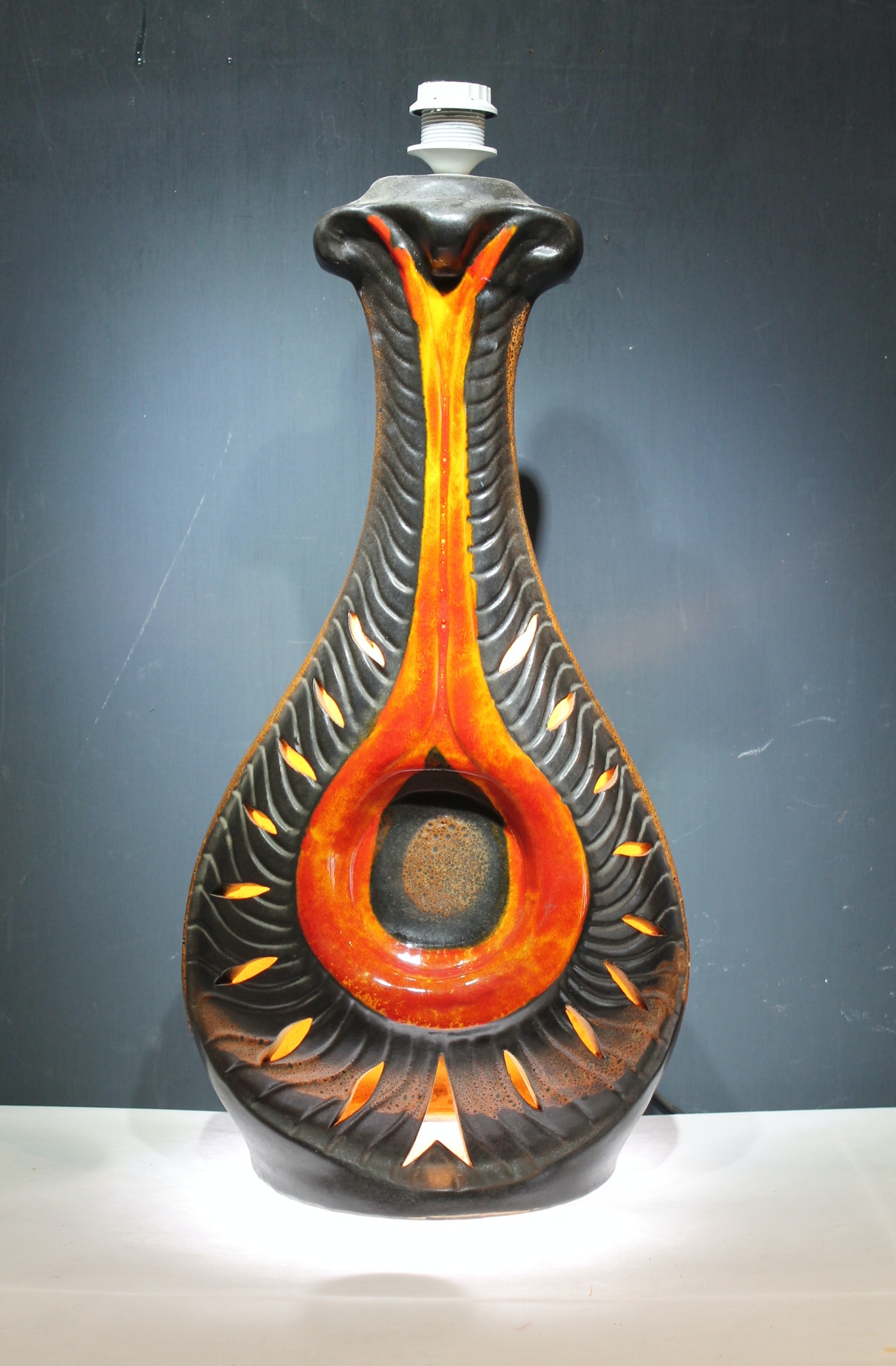 West German Ceramic Floor Lamp
