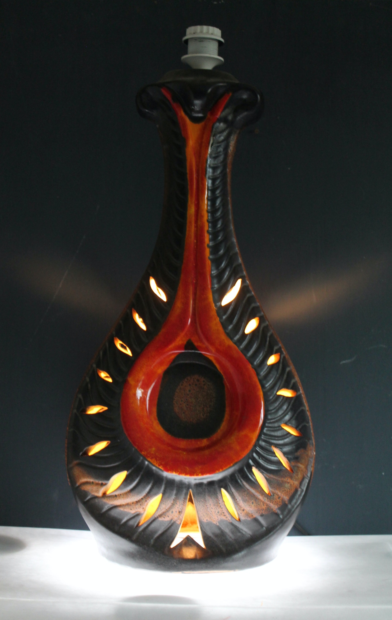 West German Ceramic Floor Lamp