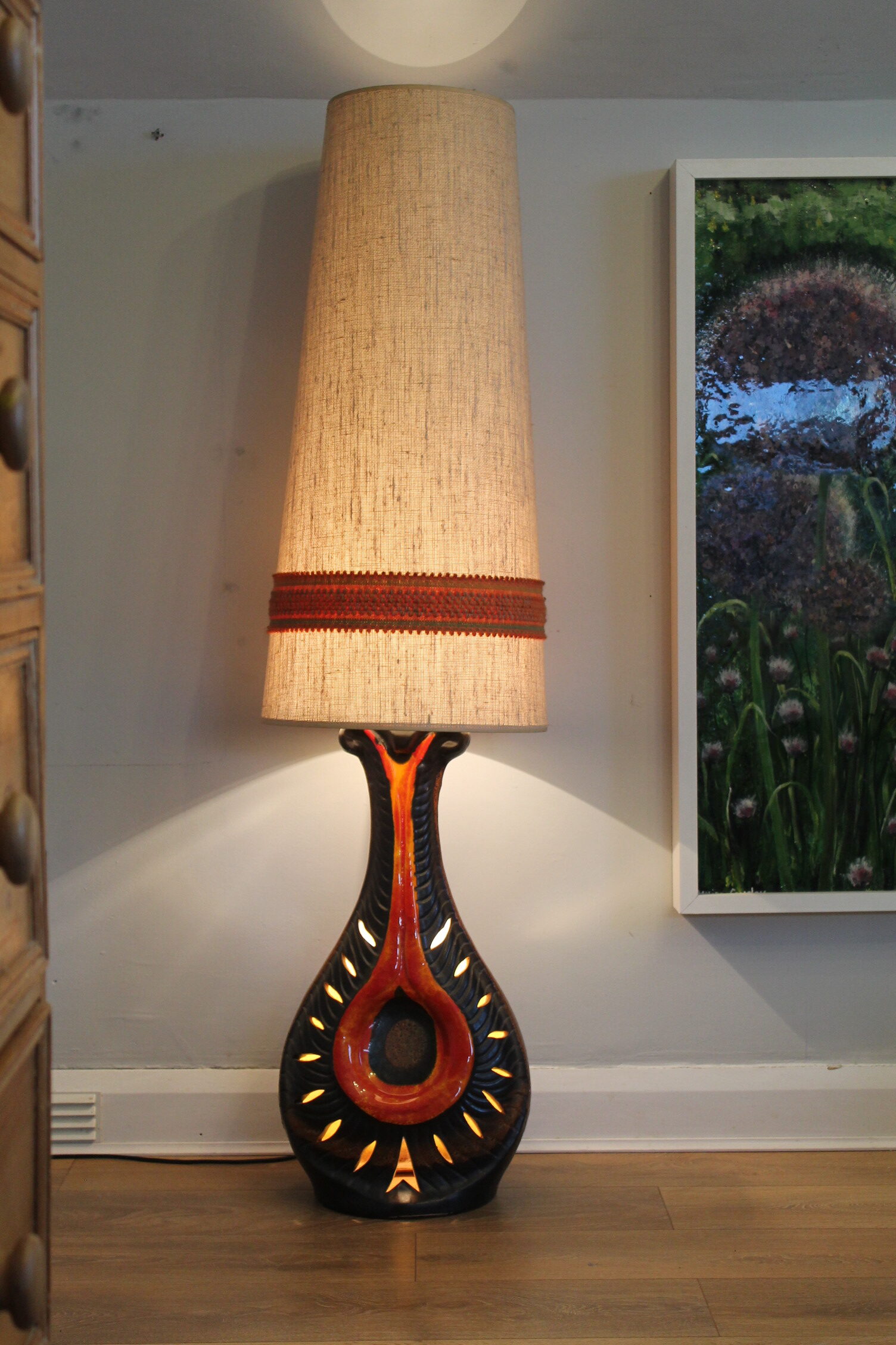 West German Ceramic Floor Lamp