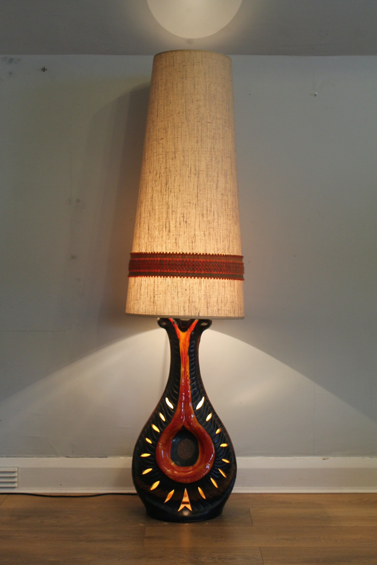West German Ceramic Floor Lamp