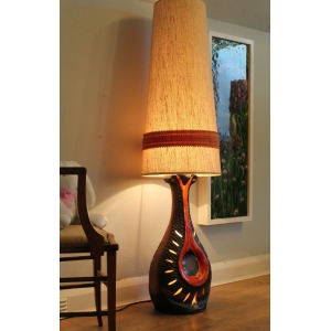 West German Ceramic Floor Lamp