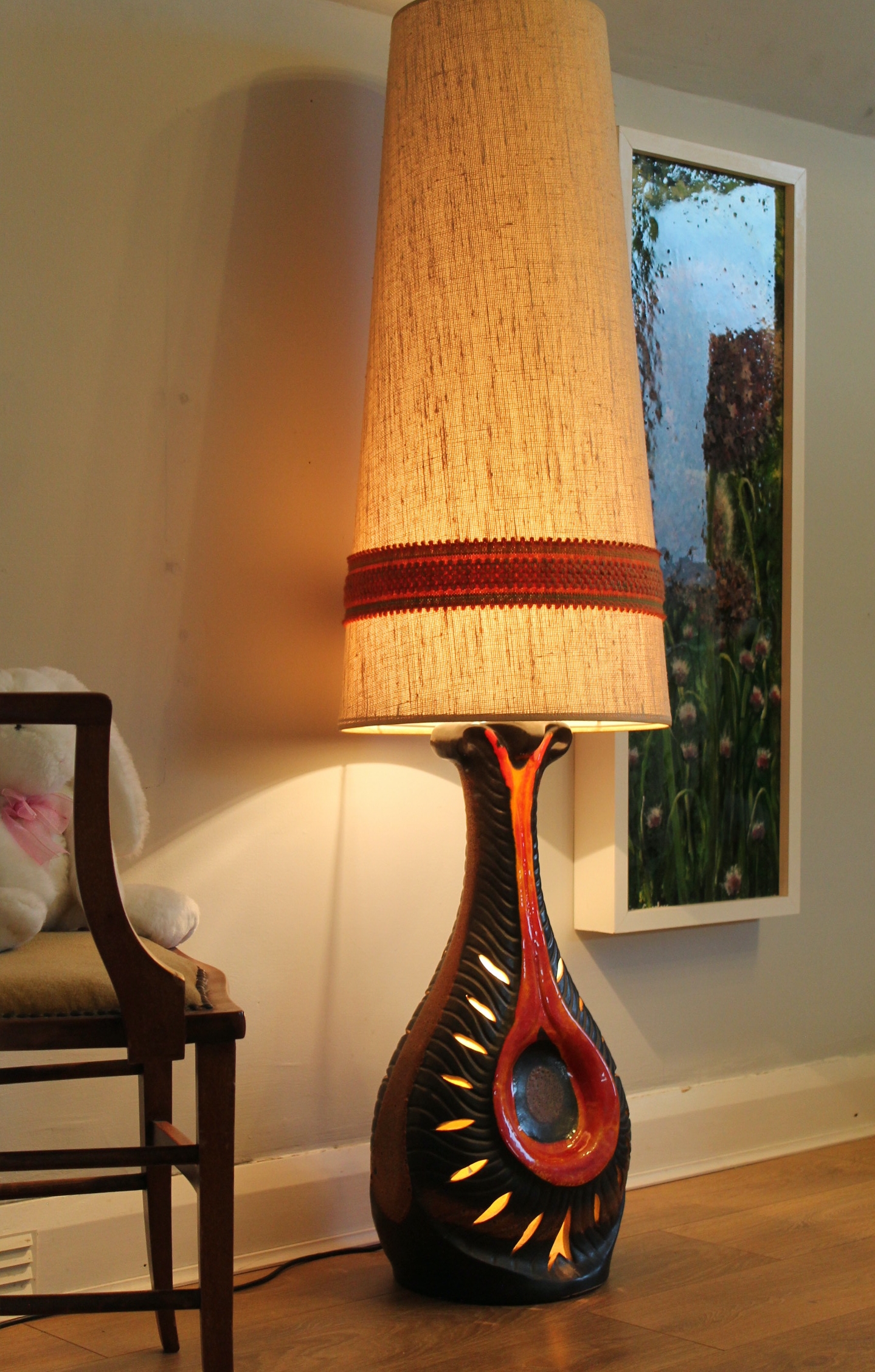 West German Ceramic Floor Lamp