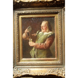 Painting by Fritz Wagner (Munich 1896-1939) - oil on wood - signed