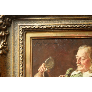 Painting by Fritz Wagner (Munich 1896-1939) - oil on wood - signed