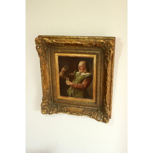 Painting by Fritz Wagner (Munich 1896-1939) - oil on wood - signed