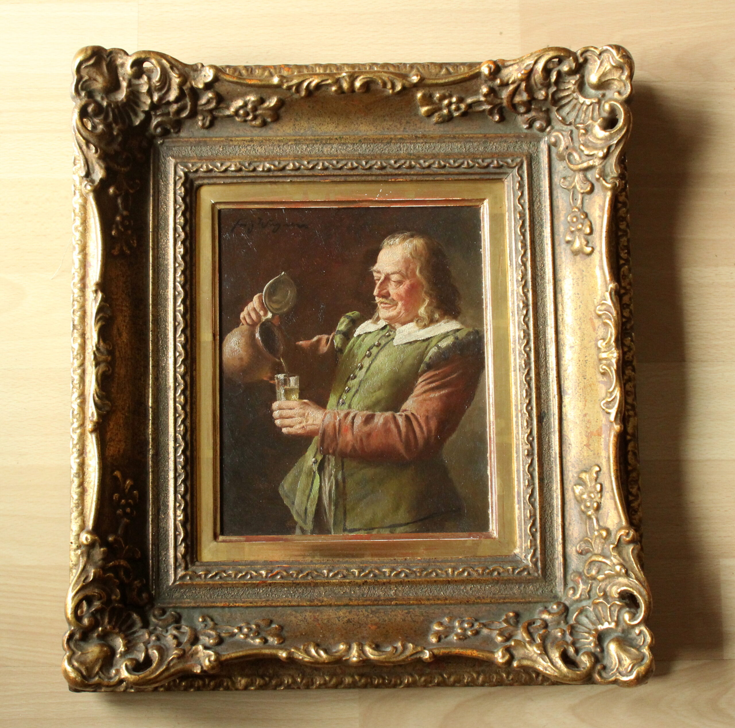 Painting by Fritz Wagner (Munich 1896-1939) - oil on wood - signed