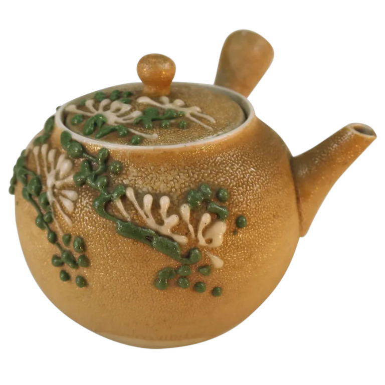 A very pretty Japanese stoneware Kyusu Teapot / Sake Pot C.20thC