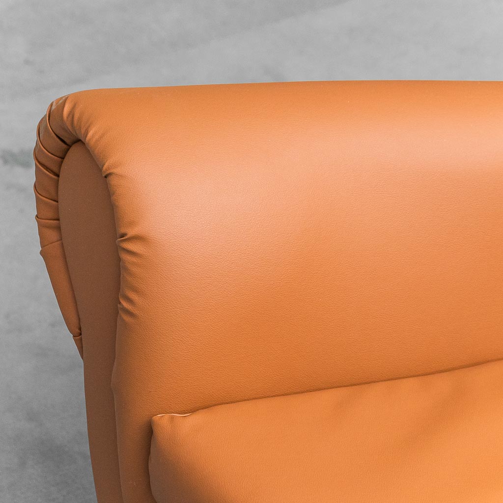 Eco-Leather Armchair Gigi Radice Minotti 1950s Vintage Modern