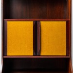 Mobile Bookcase Wood Fabric 60s Vintage Modern