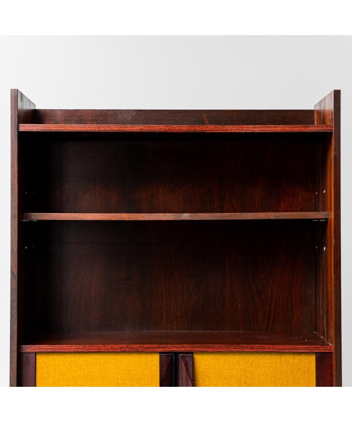 Mobile Bookcase Wood Fabric 60s Vintage Modern