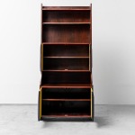 Mobile Bookcase Wood Fabric 60s Vintage Modern