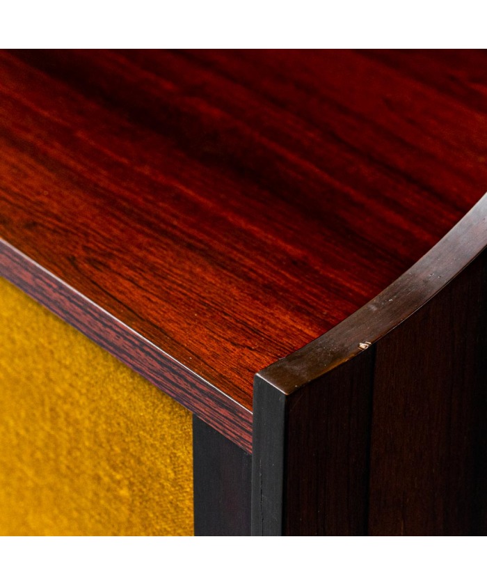 Mobile Bookcase Wood Fabric 60s Vintage Modern