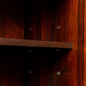 Mobile Bookcase Wood Fabric 60s Vintage Modern