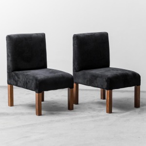 Set Of Four Wine Velvet Chairs Of The 70s Vintage Modernate