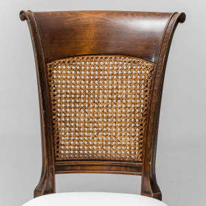 Set Of 4 White Skai Chairs Of Vienna 1950s Vintage