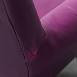 Gigi Radice Radice Minotti's Purple Leather Armchair 1950s Vintage