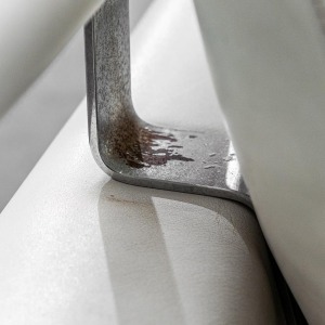 3 -Seater Sofa Patrick In White Leather Flexform Years 2000