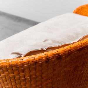 2 Seater Woven Sofa By Tito Angioli 90s Vintage Modern