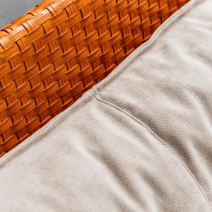 2 Seater Woven Sofa By Tito Angioli 90s Vintage Modern
