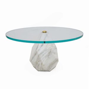 Mid Century Modern Italian Carrara Marble Coffee Table, 1970s, Two Available