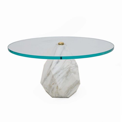 Mid Century Modern Italian Carrara Marble Coffee Table, 1970s, Two Available