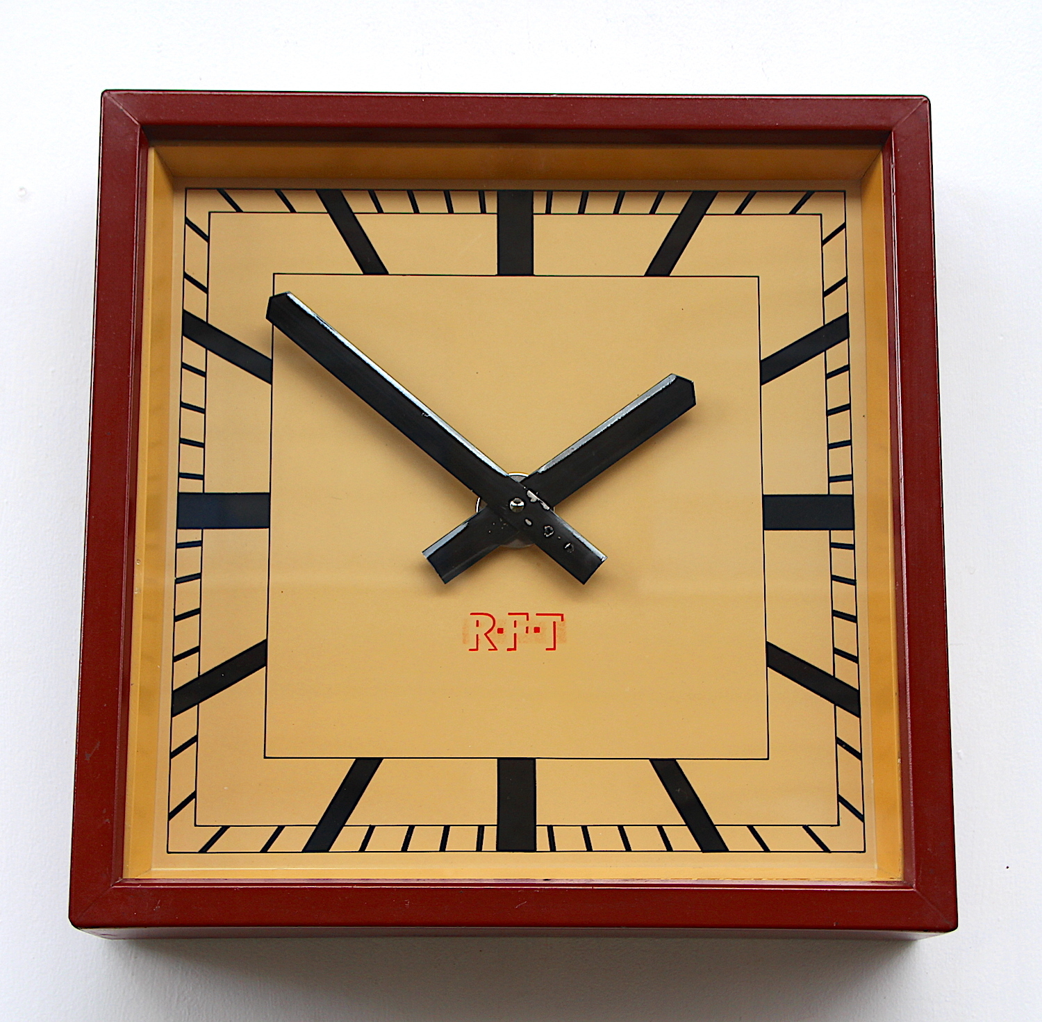 Mid Century Steel Wall Clock By RFT, 1950s