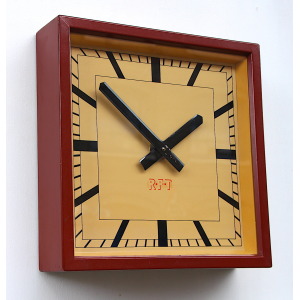 Mid Century Steel Wall Clock By RFT, 1950s