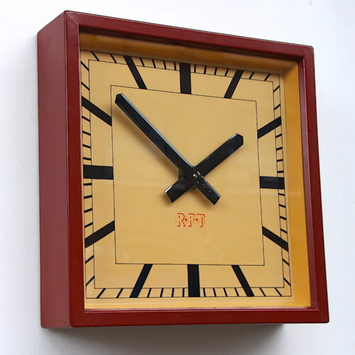 Mid Century Steel Wall Clock By RFT, 1950s