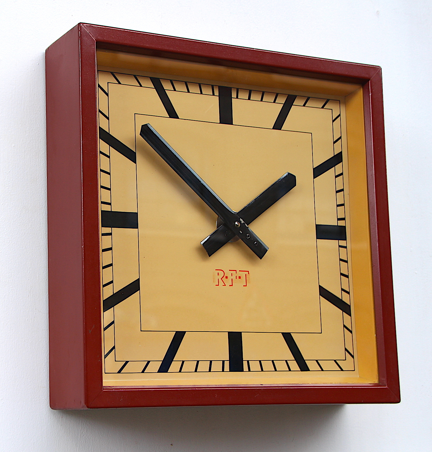Mid Century Steel Wall Clock By RFT, 1950s