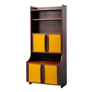 Mobile Bookcase Wood Fabric 60s Vintage Modern Antiques