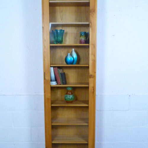 Tall Elm Mid-Century Glazed Display Bookcase