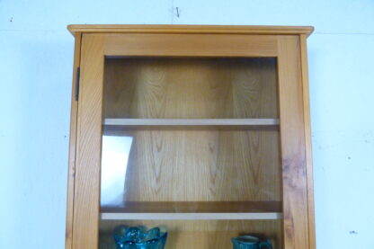 Tall Elm Mid-Century Glazed Display Bookcase - Image 4