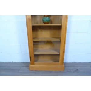 Tall Elm Mid-Century Glazed Display Bookcase