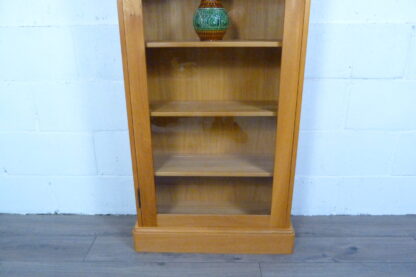 Tall Elm Mid-Century Glazed Display Bookcase - Image 6