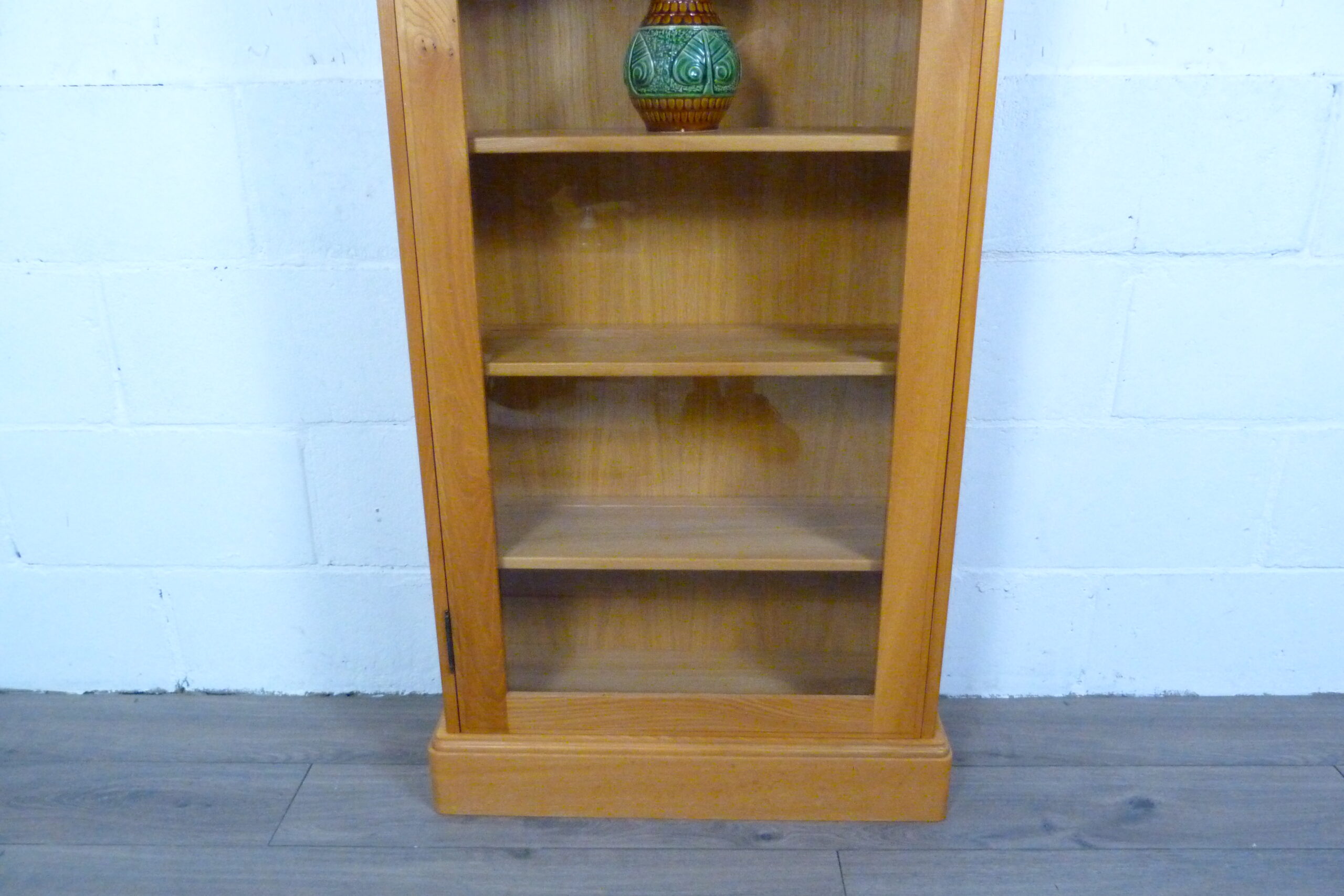 Tall Elm Mid-Century Glazed Display Bookcase