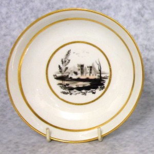 A good, unusual & fine antique Georgian porcelain hand painted Cup & Saucer C.1805