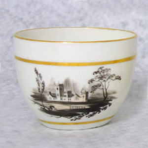 A good, unusual & fine antique Georgian porcelain hand painted Cup & Saucer C.1805