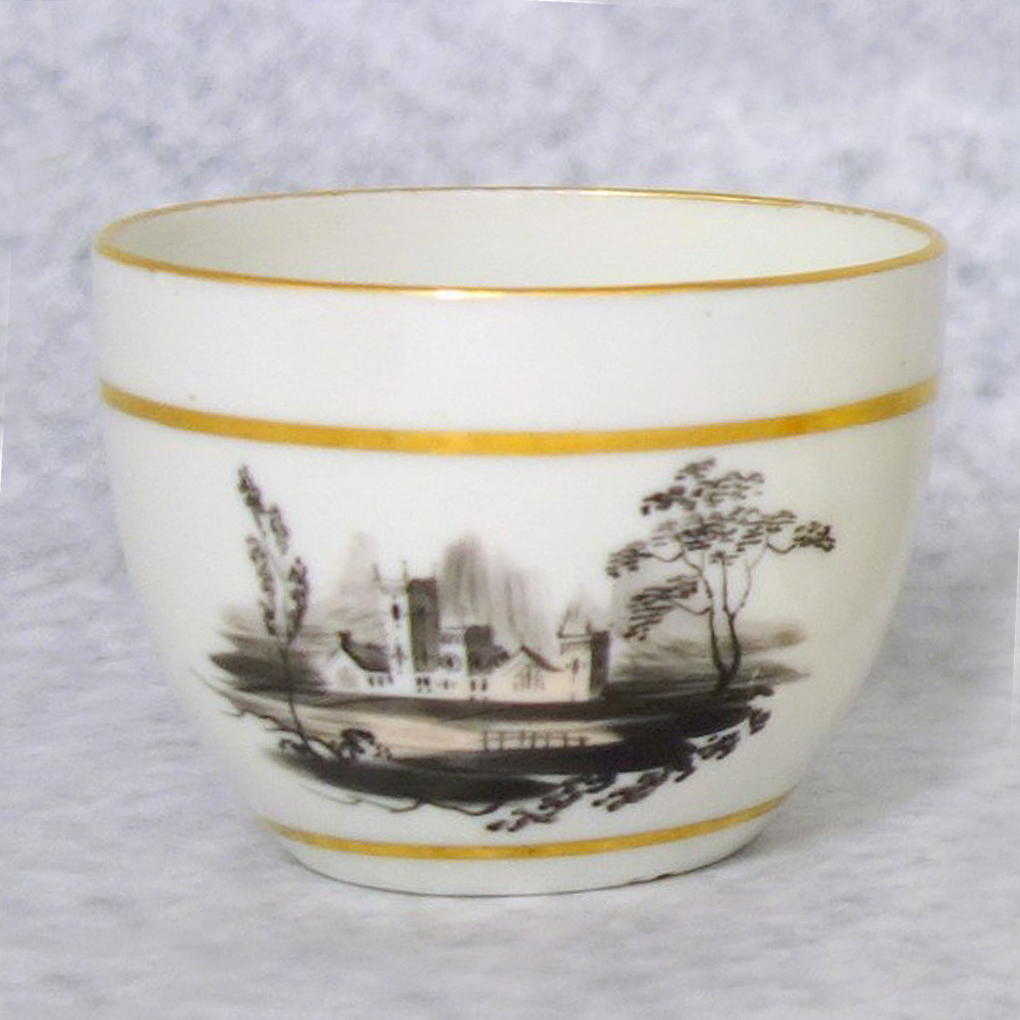 A good, unusual & fine antique Georgian porcelain hand painted Cup & Saucer C.1805