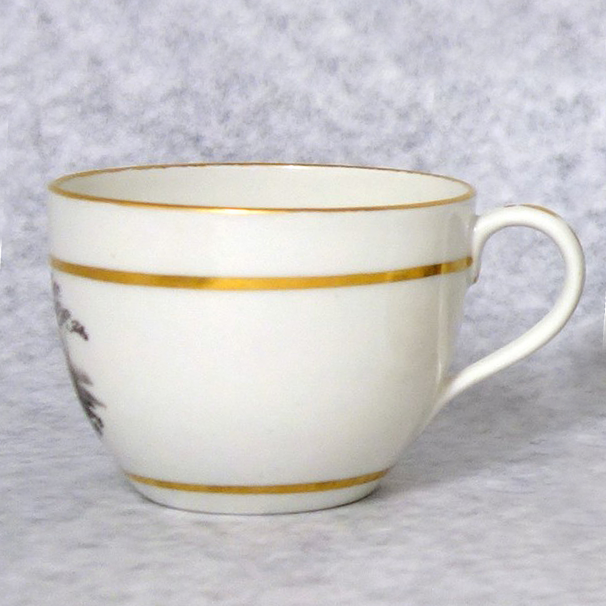 A good, unusual & fine antique Georgian porcelain hand painted Cup & Saucer C.1805