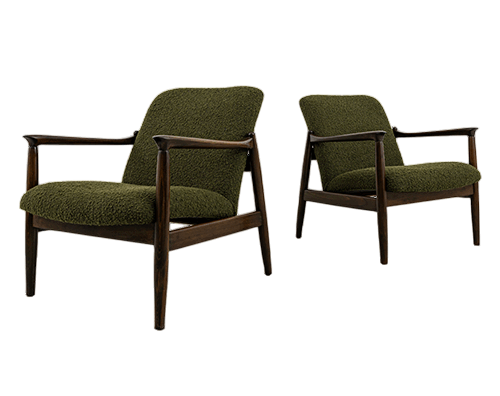Pair Of Vintage Armchairs By Edmund Homa, Poland, 1960s