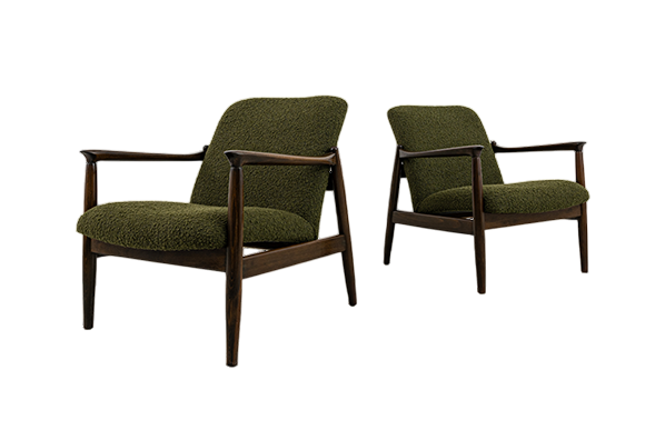 Pair Of Vintage Armchairs By Edmund Homa, Poland, 1960s