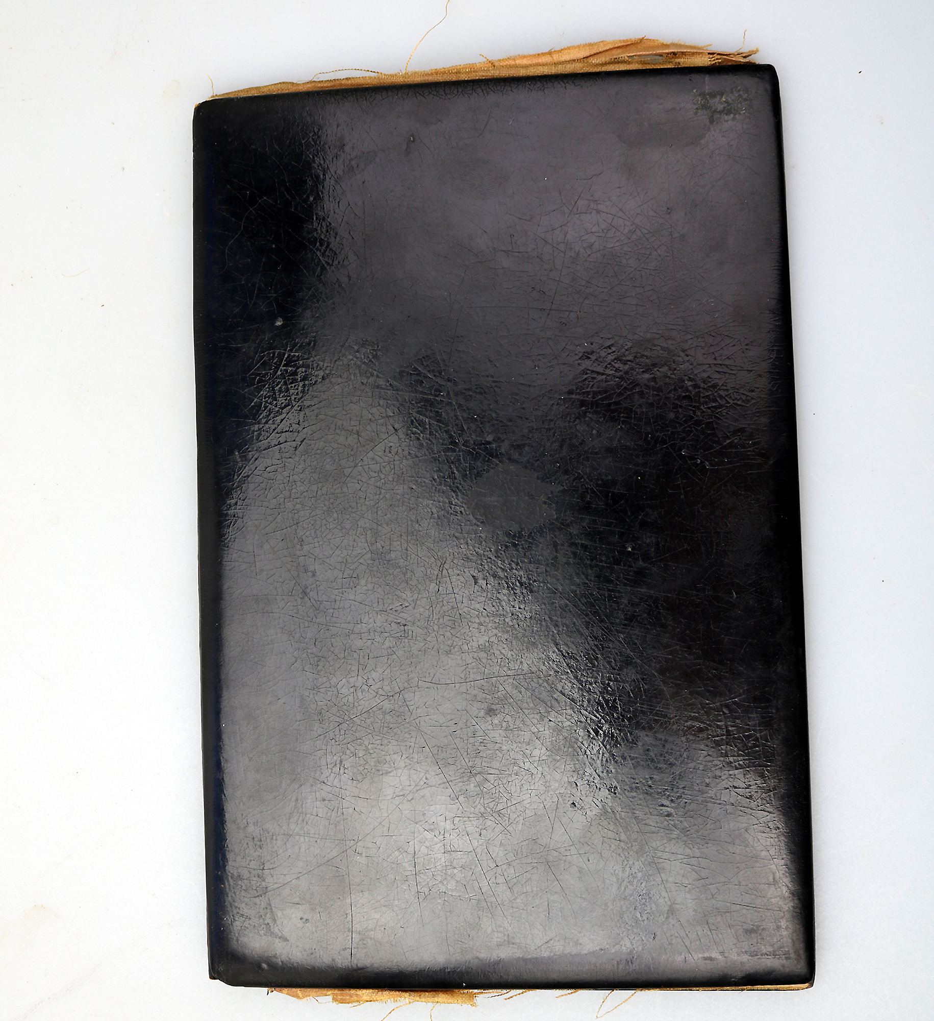 A good antique Papier Mache & Mother of Pearl hand painted Folio Blotter C.19thC