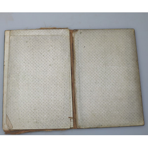 A good antique Papier Mache & Mother of Pearl hand painted Folio Blotter C.19thC