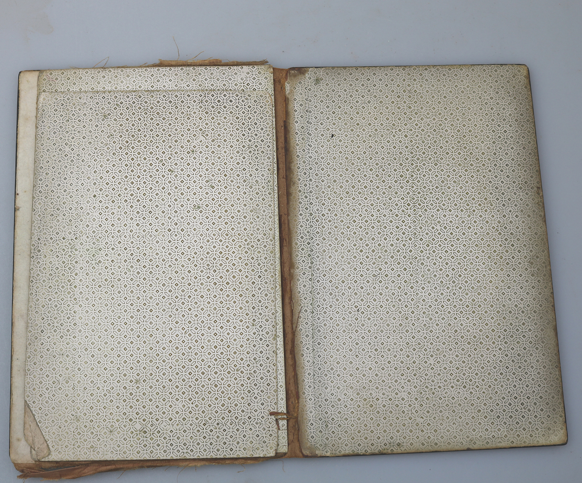 A good antique Papier Mache & Mother of Pearl hand painted Folio Blotter C.19thC