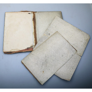 A good antique Papier Mache & Mother of Pearl hand painted Folio Blotter C.19thC