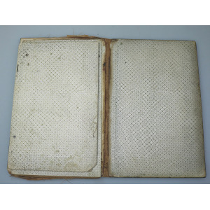A good antique Papier Mache & Mother of Pearl hand painted Folio Blotter C.19thC