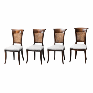 Set Of Six Ercol Windsor Quaker Back Dining Chairs In Light Finish.